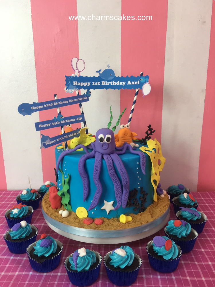 Under The Sea Baby Shark Custom Cake