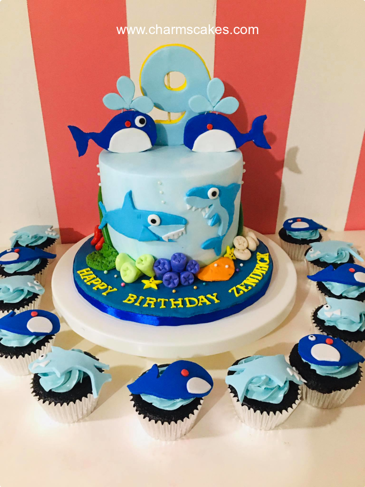 Shark Buddies Baby Shark Custom Cake