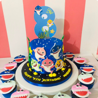 Joaquin's 8th Baby Shark Custom Cake