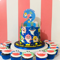 Baby Zion Baby Shark Custom Cake