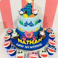 Nathan's Baby Shark Custom Cake