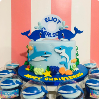 Eliot's Baby Shark Custom Cake