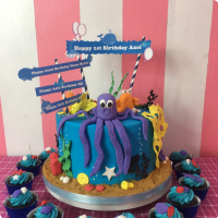 Under The Sea Baby Shark Custom Cake