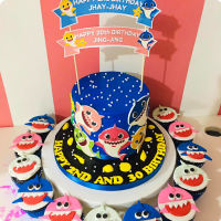 Jhay & Jhing Baby Shark Custom Cake