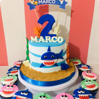 Marco Baby Shark Custom Cake