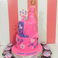 Alya's Barbie Custom Cake