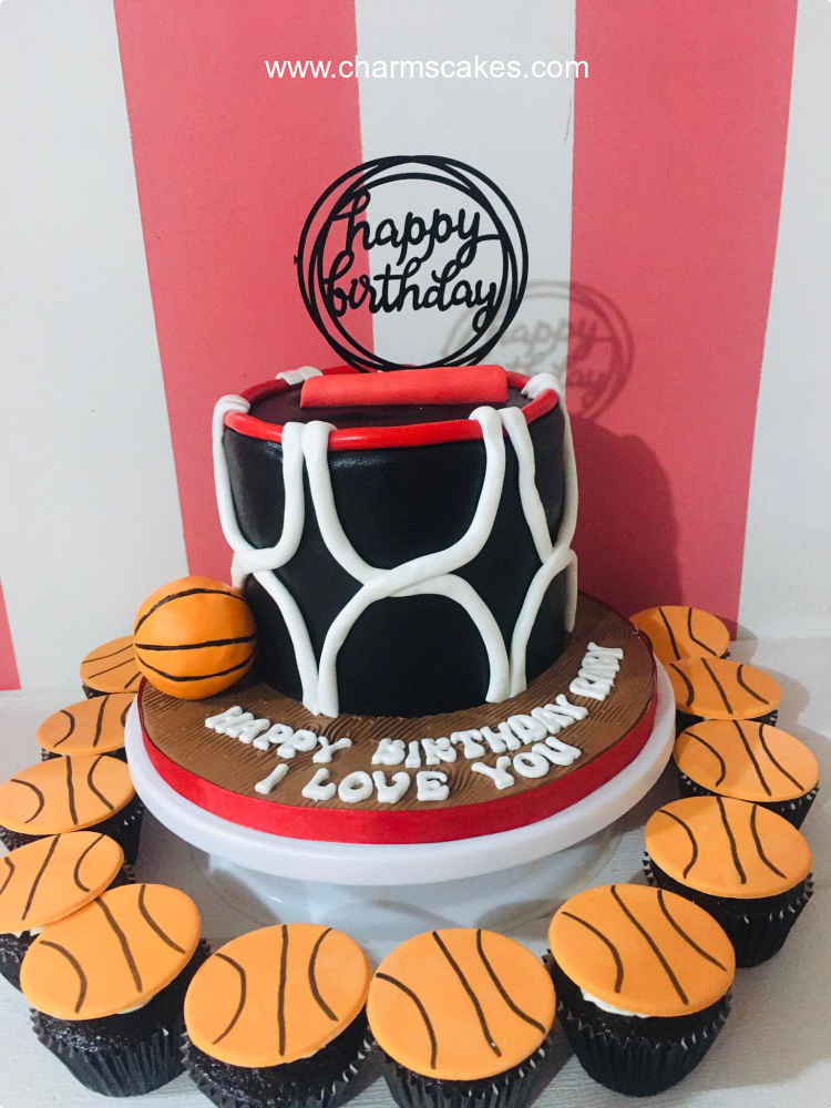 Money Pulling Basket Ball Custom Cake