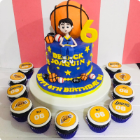 Derick's Basket Ball Custom Cake