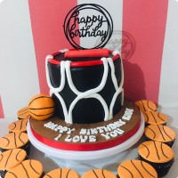 Money Pulling Basket Ball Custom Cake