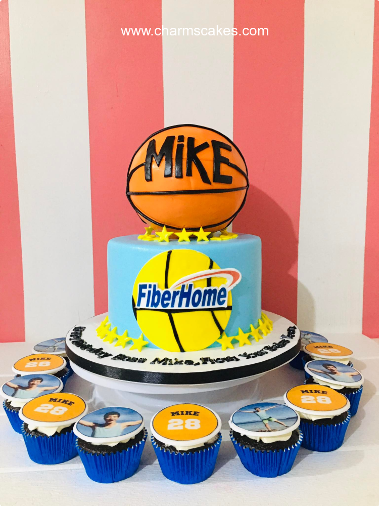 Fiber Home Basket Ball Custom Cake