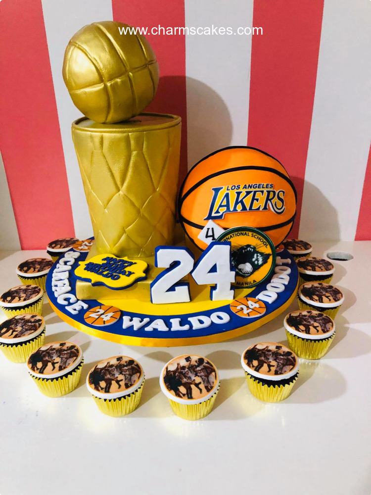 Basketball Shaped Tiered Cake - Classy Girl Cupcakes