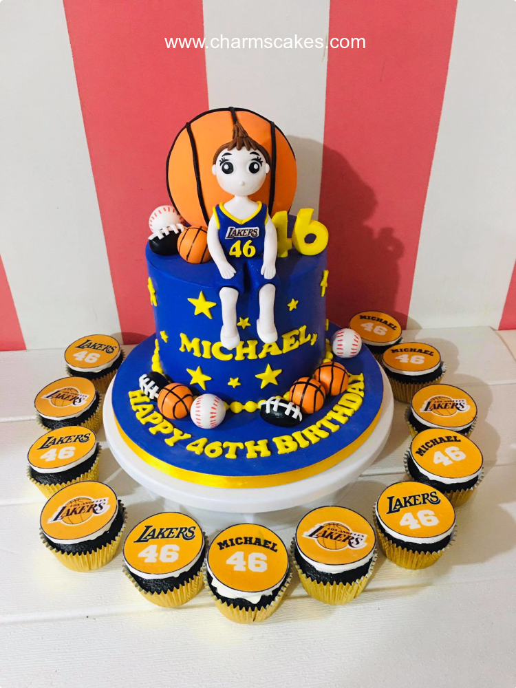 Mike @ 46 Basket Ball Custom Cake