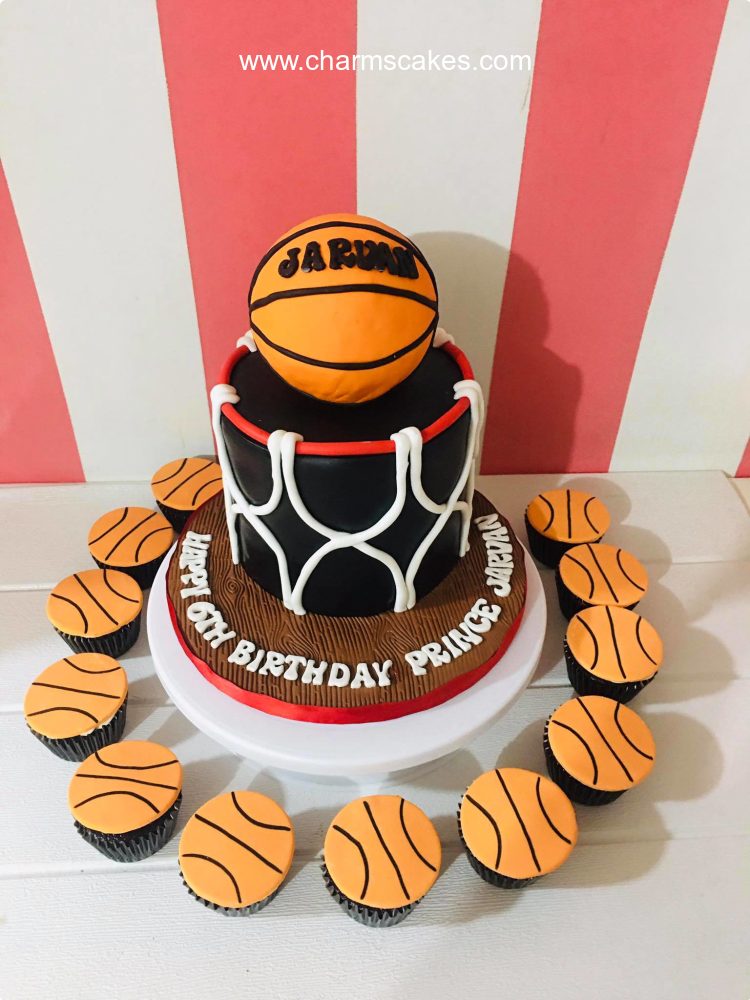 Jarvan's Basket Ball Custom Cake