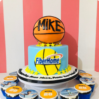Fiber Home Basket Ball Custom Cake