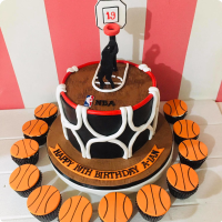 Aian's Basket Ball Custom Cake