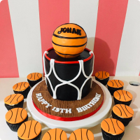 Johan's Basket Ball Custom Cake