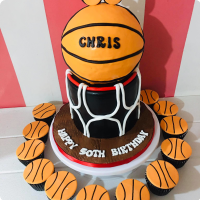 Chris' Basket Ball Custom Cake