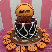 Marvin's Ball Basket Ball Custom Cake