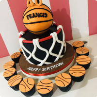 How to Make Basketball Cake Topper｜Fondant 3D Basketball and Flat Basketball  Cupcake Tutorial - YouTube