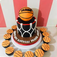 Jarvan's Basket Ball Custom Cake