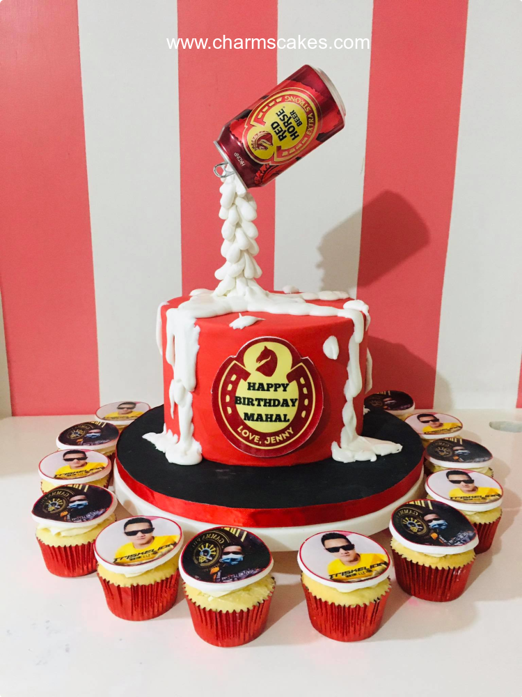 Red Horse Beer Custom Cake