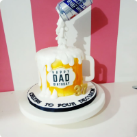 Beer Dad Beer Custom Cake