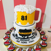 Florentino's Beer Beer Custom Cake