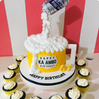 Ambo's Beer Beer Custom Cake
