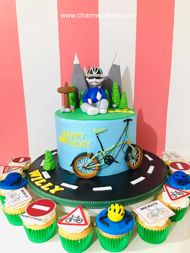 Biker Boy Cake | Best Customized Cake for Men | Elegant Style Cake - Dubai