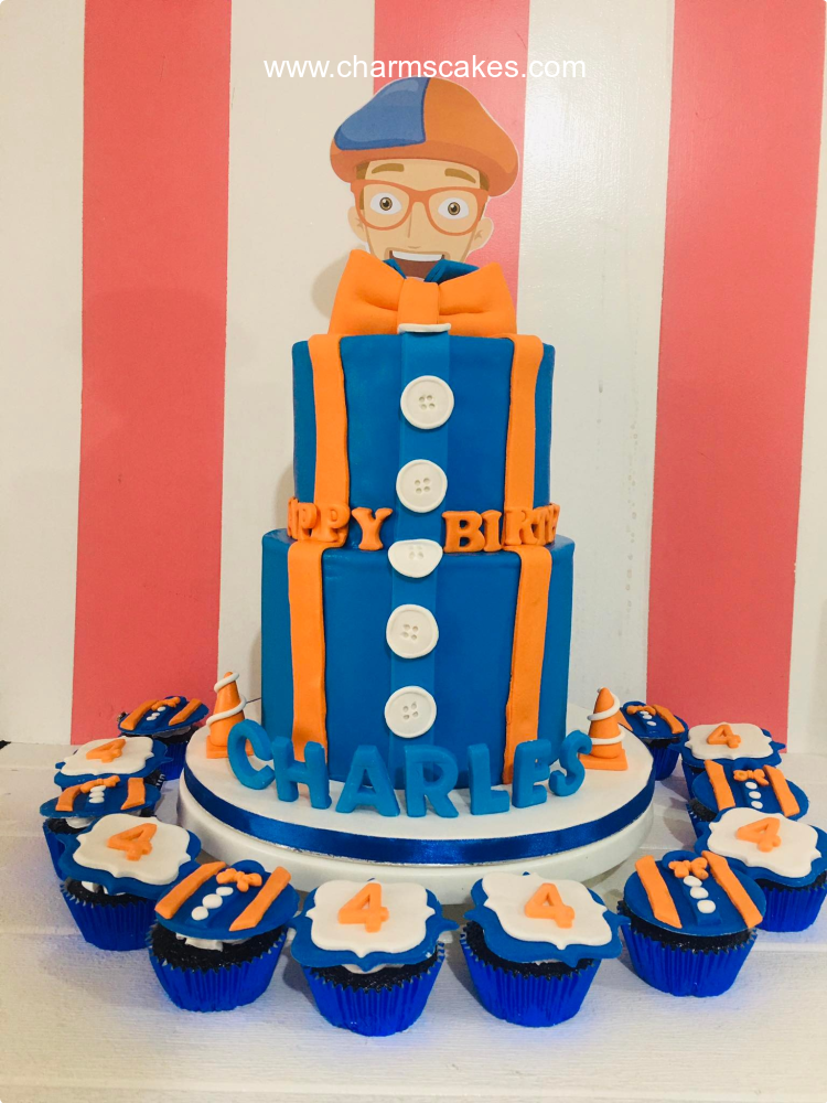 Charles' Blippi Custom Cake