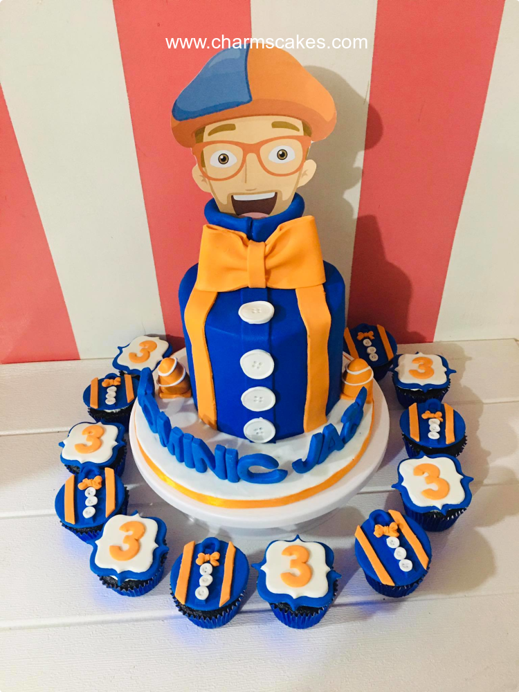 Dominic's Blippi Custom Cake