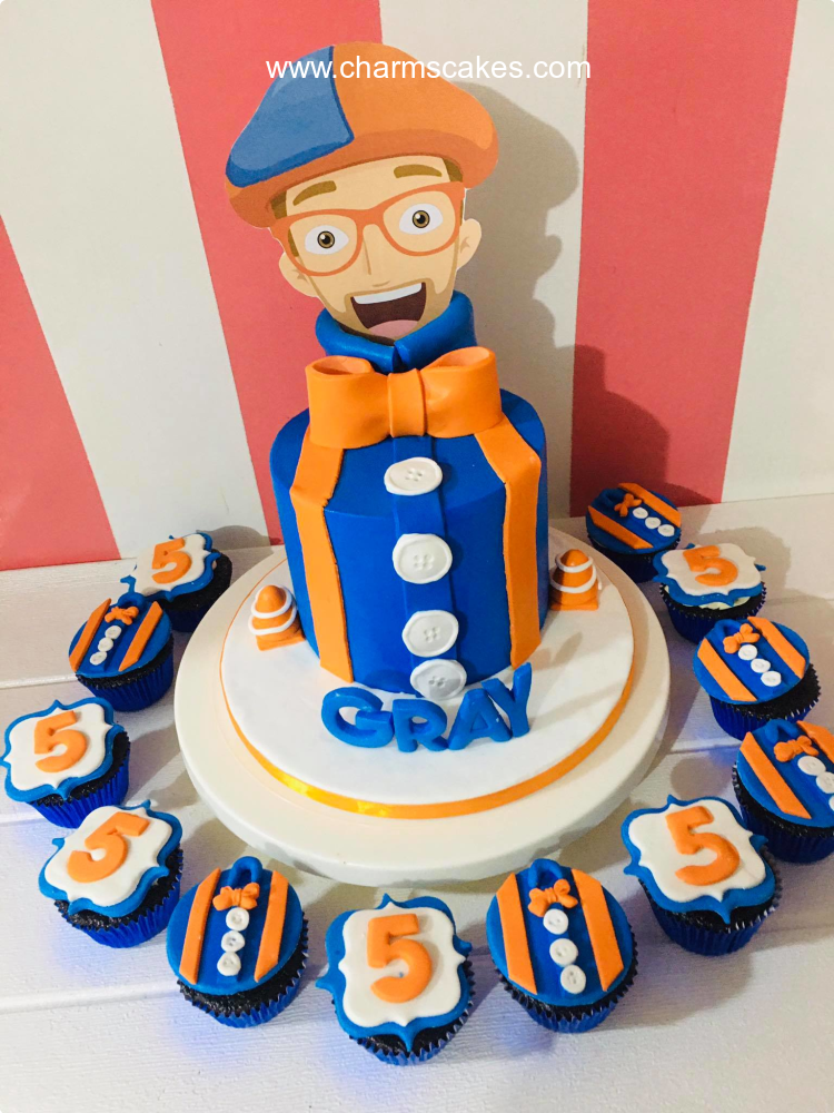 Gray's Blippi Custom Cake