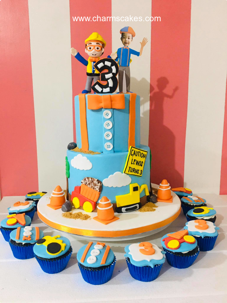 Lewis' Blippi Custom Cake