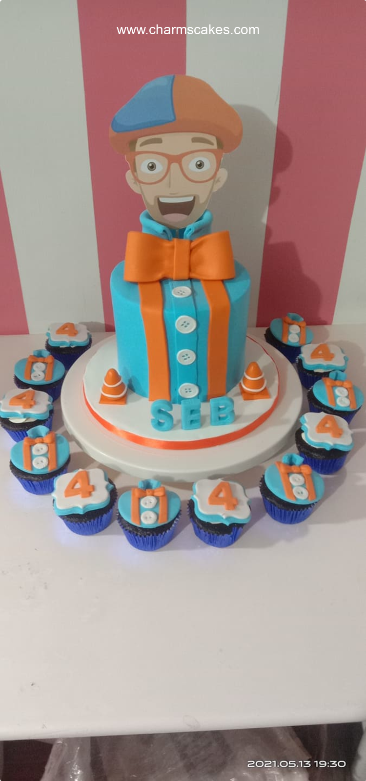 Seb Blippi Custom Cake