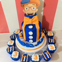 Dominic's Blippi Custom Cake