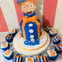 Gray's Blippi Custom Cake