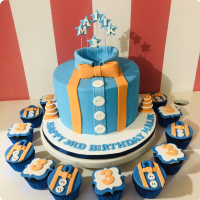 Mal Blippi Custom Cake