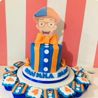 Savanna Blippi Custom Cake