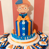 Sebastian's Blippi Custom Cake