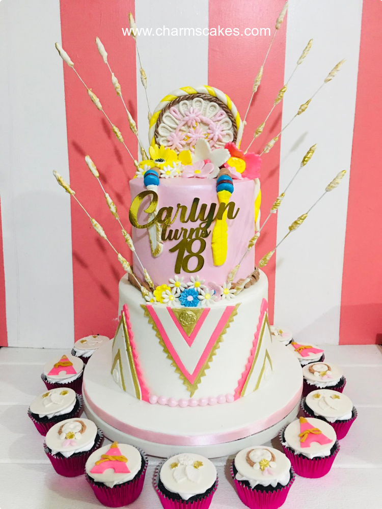 Carlyn Ocampo's Boho or Bohemian Custom Cake