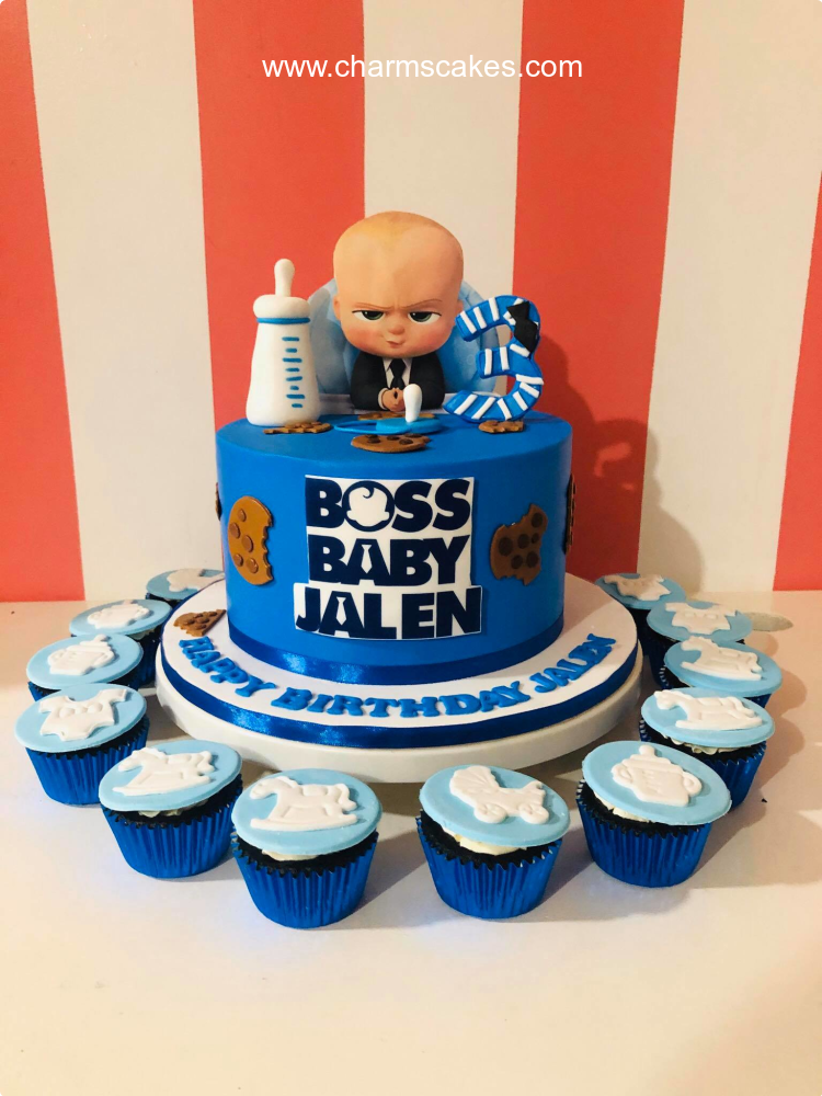 Boss Baby Light Blue Cake - CakeIndulge PH