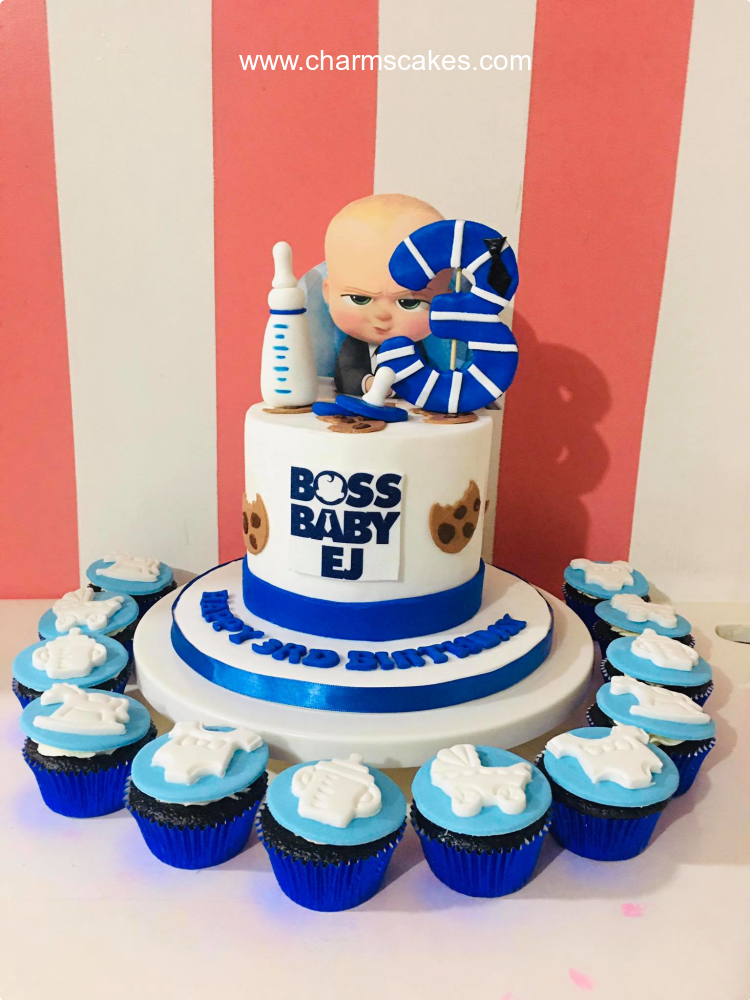 The boss baby themed cake  Baby birthday cakes, Baby cake design, Baby boy  cakes