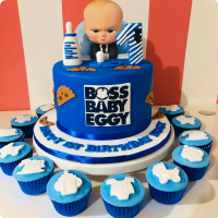 Boss Eggy Boss Baby Custom Cake