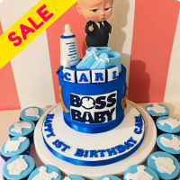 Get a cute design of baby boss cake in Lahore