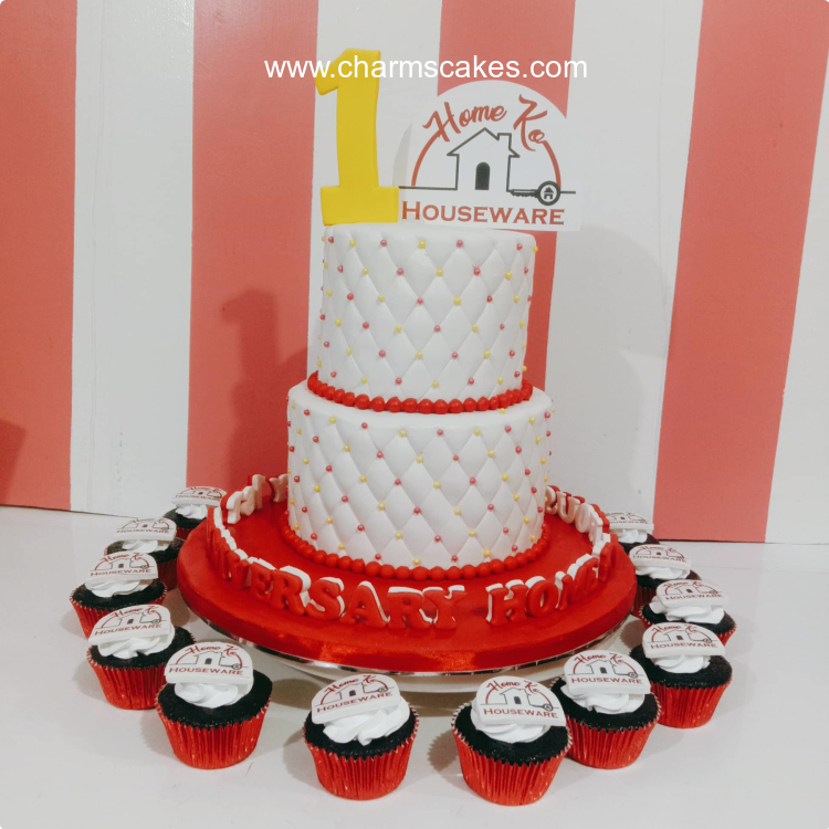 Home KO Anniversary Business Custom Cake