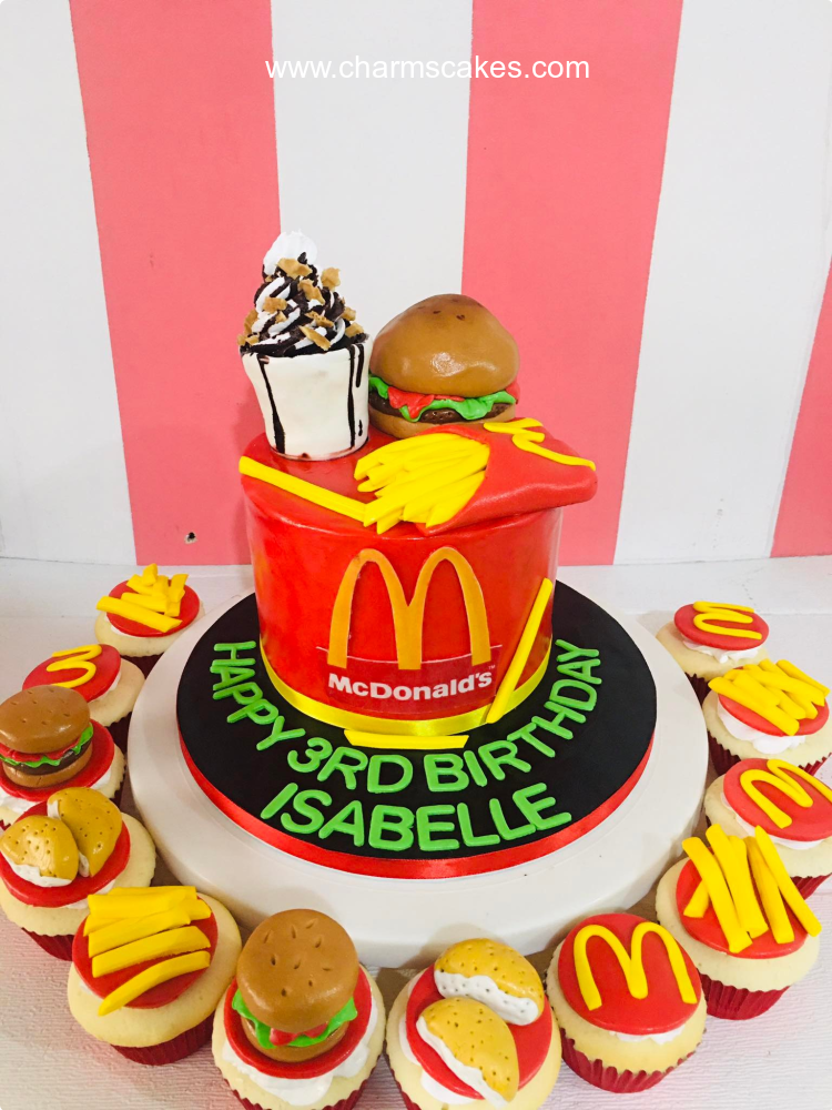 The McDonalds Cake | Mcdonalds, Mc donald party, Cake