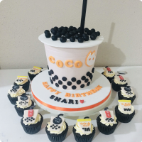 Milktea Business Custom Cake