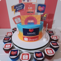 Lazada X Shoppee Business Custom Cake