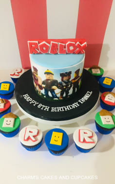 Roblox Cakes Charm S Cakes And Cupcakes - birthday cake roblox cakes