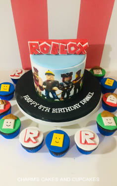 Roblox Cakes Charm S Cakes And Cupcakes - number 8 roblox cake